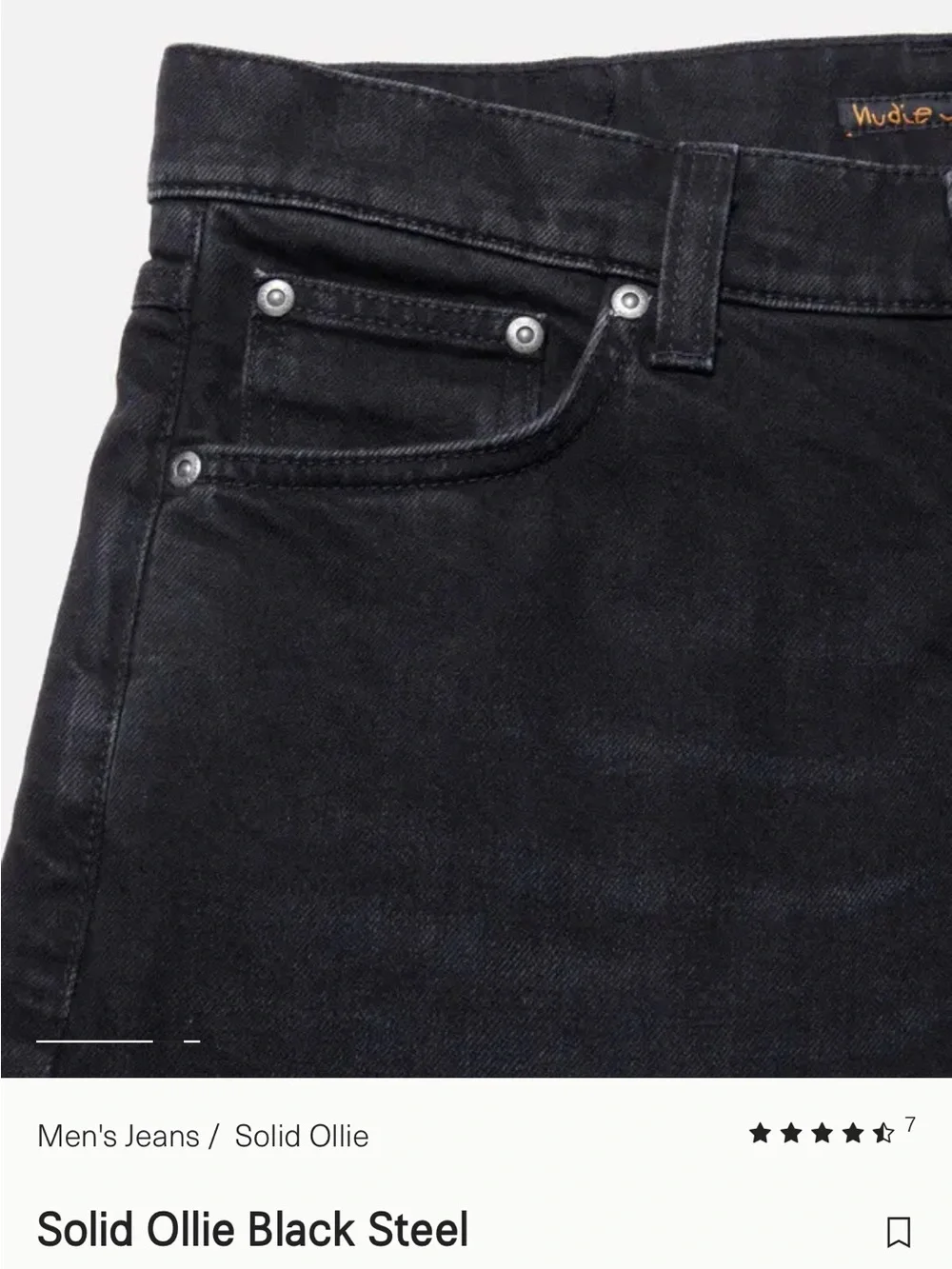 EUC Nudie Jeans Solid Ollie Jeans Black Steel Wash size 31x30 31 30